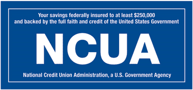 Your savings federally insured to at least $250,000 and backed by the full faith and credit of the United States Government. NCUA National Credit Union Administration, a U.S. Government Agency